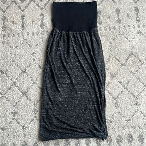 Ingrid & Isabel Black Marble Maternity Midi Skirt